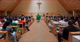 A church service underway. Photo: Courtesy.